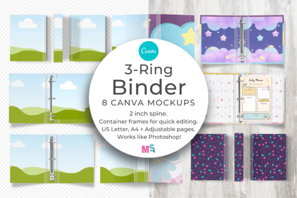 3-Ring Binder Canva Mockup with 2-Inch Spine: A Designer's Toolkit