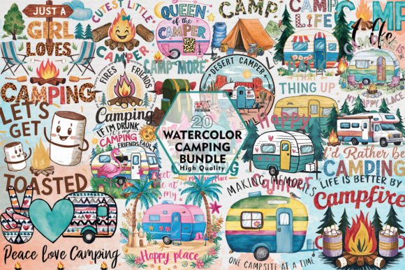 Bringing the Outdoors to Your Designs with Watercolor Camping Clipart