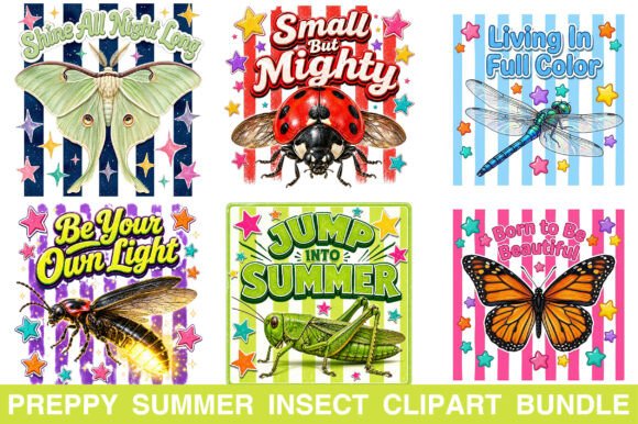Creative Uses for Your Preppy Summer Insect Clipart Bundle