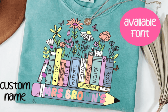 Custom Floral Books Teacher Png: A Guide for Creatives