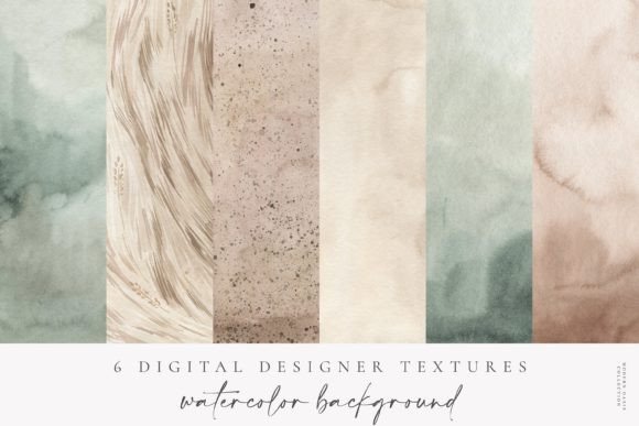 Digital Watercolor Textures: Modern Oasis Collection