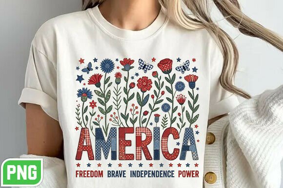 Floral America Patriotic 4th July PNG: A Designer's Guide