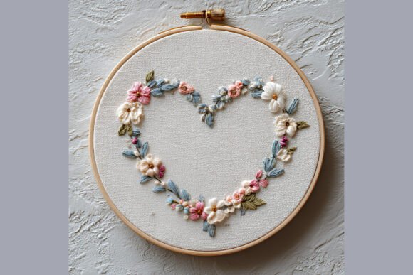Heart Floral Wreath Embroidery Pattern17: A Design Deep Dive