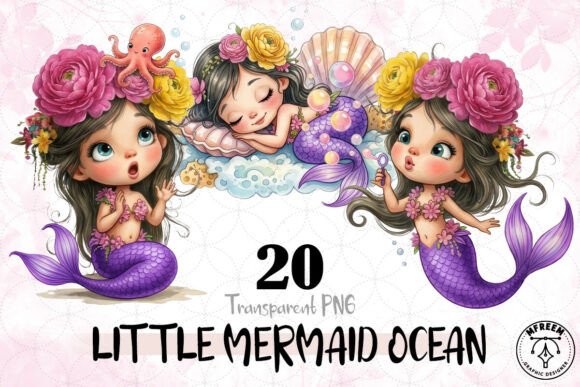 Little Mermaid Ocean Bundle PNG: A Deep Dive into Aquatic Design