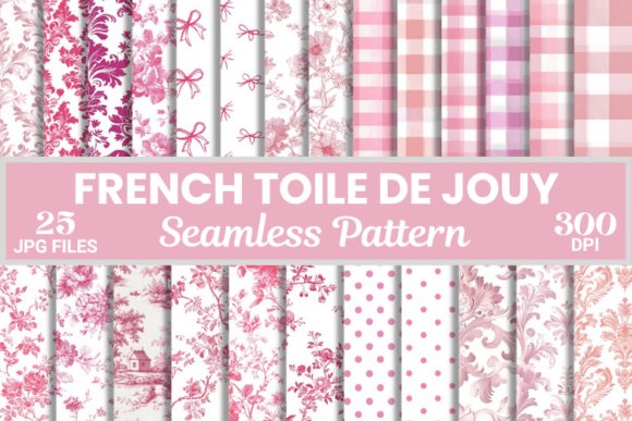Pink French Toile De Jouy: A Seamless Pattern for Timeless Design