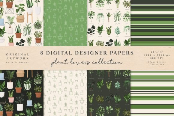 Plants Lovers Seamless Patterns: Nature's Digital Canvas