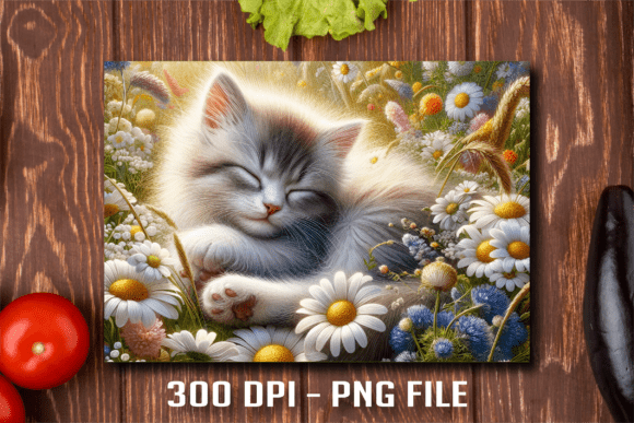 Sleeping Kitten CAT Daisy Cutting Board: A Touch of Whimsy