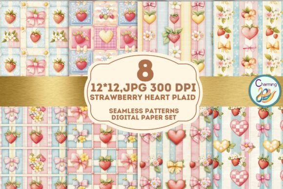 Strawberry Heart Plaid: A Playful Pattern for Modern Projects