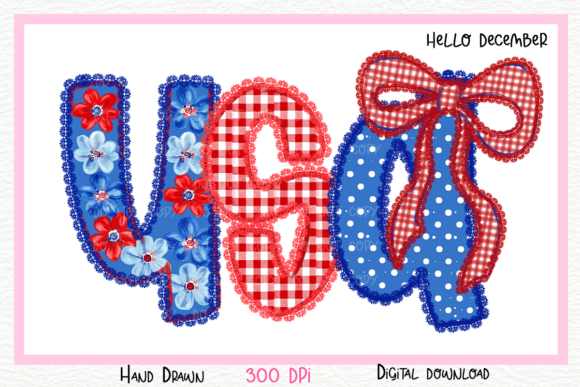 USA Floral Lace Coquette PNG: Elevate Your Designs