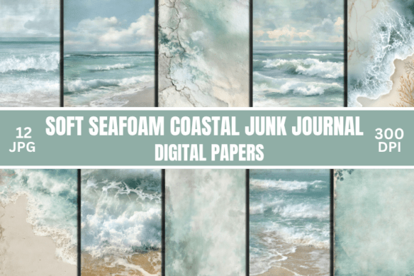 Vintage Soft Seafoam Ocean Junk Journals for 2026 Trends